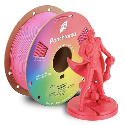 Panchroma PLA Magenta 3D Printer Filament, 1.75mm, 1kg Spool, Easy to Print, High Speed Printing, Tangle Free, AMS Compatible, Perfect for Toys, Decor, Miniatures, Models & Cosplay