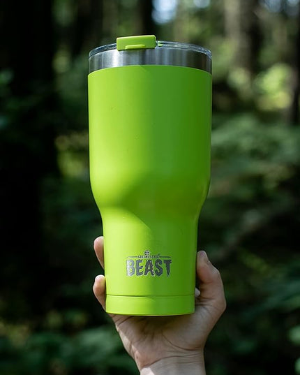 Beast 40 oz Tumbler Stainless Steel Vacuum Insulated Coffee Ice Cup Double Wall Travel Flask (Lemongrass Green)