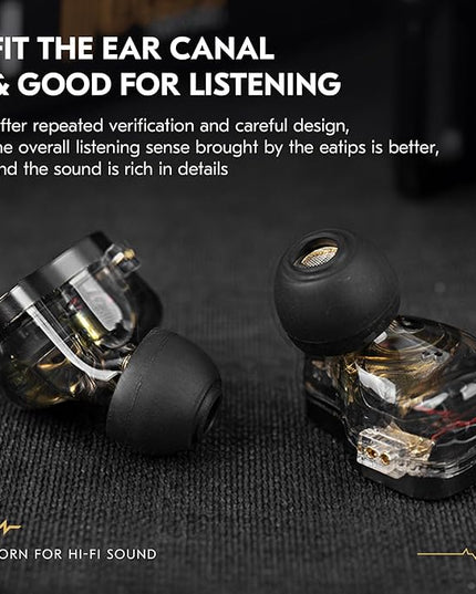 3 Pairs CCZ ZT01 Silicone Eartips,KINBOOFI Soft Silicone IEM Eartips Earbuds,Ddurability Replacement Earbud Tips for KZ ZST ZS10 PRO ZS10 PRO X AS10 ZSN PRO X ZSN PRO ZS10 PRO2 TANGZU WAN'ER(4559)