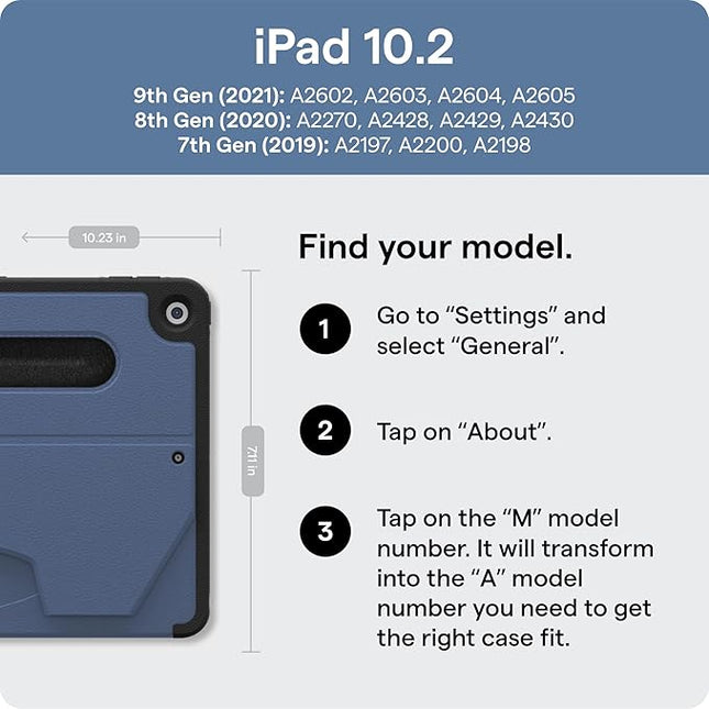 ZUGU Case for 10.2 Inch iPad 9th Generation Case 7th / 8th Generation (2021/2020/2019), Protective, Thin, Sleek Design, Magnetic Stand, Sleep/Wake Cover, Magnetic Cover, Red