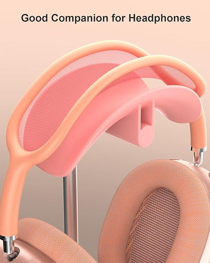 Headphone Stand, Headset Holder with Solid Base for Desk, Compatible with AirPods Max, Beats, Bose, B&O, Sony, Sennheiser, Gaming, etc (Pink)