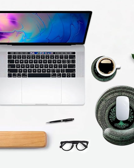 Ergonomic Mouse Pad with Wrist Support,Mouse Pad with Wrist Rest,Relieve Wrist Pain Mousepad Non-Slip Rubber Base,Mouse Pads for Desk,Computers,Laptop,Office,Home,Accessories Rug