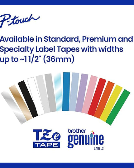 Brother Genuine P-Touch, TZe-231 2 Pack Tape (TZE2312PK) ½”(0.47”) x 26.2 ft. (8m) 2 Count (Pack of 1) Laminated P-Touch Tape, Black on White