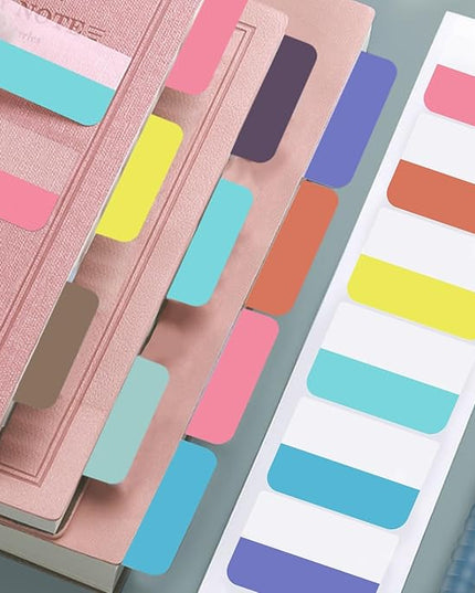 240Pcs Colored Index Tab 1.8"x1" Large Book Sticky Tabs 12 Colors Repositionable Page Tabs Flags Page Markers Labels for Notebooks, Filing, Classification