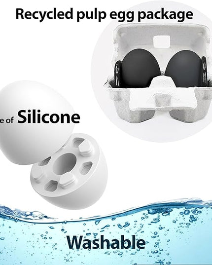 Portable Egg Keyring Style Anti-Slip Silicone Laptop & Pad Stand 2set(4pcs) - Ergonomic Viewing, Typing, Drawing, Cooling Foot/White Yellow (gray+gray)