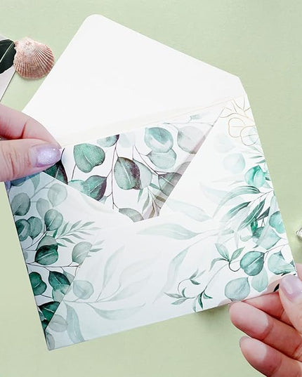 160 Pcs Stationery Paper Envelopes Set Includes 50 Writing Paper & 50 Envelopes with 60 Colorful Round Dot Stickers, Cute Vintage Tree Leaf Letter Writing Stationery Paper Envelopes(10Style)