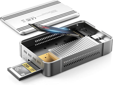 Unitek 40Gbps CFexpress 4.0 Type B Card Reader and M.2 PCIe&NVMe SSD Adapter/Reader, USB4.0 CF Express Reader for CFexpress Type B, PCIe4*2, Fast Transfer for Professional Filmmakers and Photographers