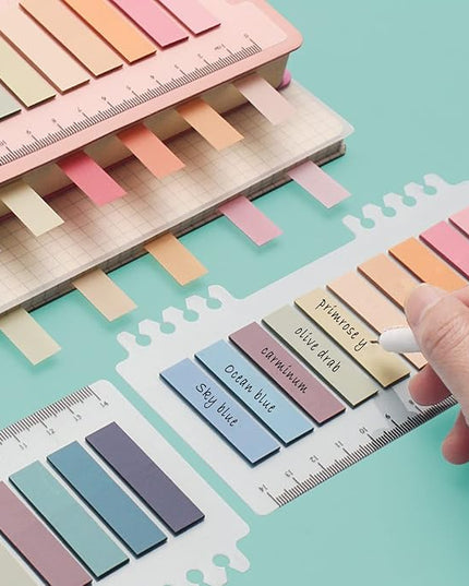 Potanro Sticky Notes 1750Pcs Sticky Tabs Transparent Book Tabs, Round Clear Sticky Notes Repositionable Color Page Markers Bible Tabs for Office Supplies and Aesthetic Bible Supplies