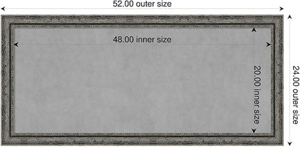 Amanti Art Black Framed Magnetic Board 24x52 Oversize Vision Board for use with Magnets, 100% Metal Sheet to Display Items as Office Decor or for Home Organization in mudroom, Kitchen or Kids Room