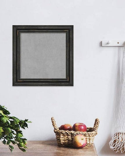 Amanti Art Black Framed Magnetic Board 15x15 X-Small Vision Board for use with Magnets, 100% Metal Sheet to Display Items as Office Decor or for Home Organization in mudroom, Kitchen or Kids Room
