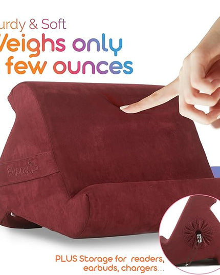 Flippy Original Tablet Pillow Stand & iPad Holder, Gift for Book Lovers & Readers, Multi-Angle Stand with Storage for Lap, Desk & Bed, Compatible with Kindle, Fire, iPad & Samsung, Nebbiolo