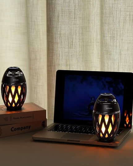 Led Flame Speaker, Torch Atmosphere Bluetooth Speakers&Outdoor Portable Stereo Speaker with HD Audio and Enhanced Bass,LED flickers Warm Yellow Lights BT4.2 for iPhone/iPad/Android
