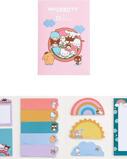 Erin Condren Hello Kitty and Friends Sticky Note Booklet, Set Reminders, Flag Pages, and Take Notes in Style, 11 Pads, 20 Sheets Each, 220 Sticky Notes Total