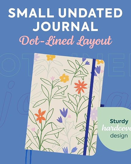 Happy Planner Small Undated Book-Bound Journal with 80 Pages of Thick 100 GSM Paper, A5 Size, Dot-Lined Layout, Mod Mosaics