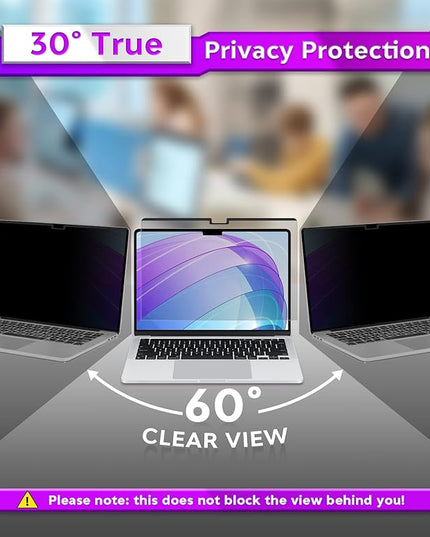 PYS MacBook Air 13.6 Inch Magnetic Privacy Screen for M2 Chip 2022 (A2681) - Removable Anti-Spy Laptop Shield