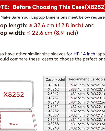 Smatree Hard EVA Protective Sleeve Case Compatible for 14 inch HP Laptop 14-dq0040nr/14t-dq300/14t-dq500/14-fq2097nr, Stream N4120, HP 240 G8 Laptop (X8252)