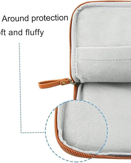 MOSISO Laptop Sleeve Bag 13 inch Compatible with MacBook Air 13.6 inch 2025-2022 M4 M3 M2/Air 13 inch 2022-2018 M1/Pro 13 2025-2016 M2 M1, PU Leather Padded Bag Waterproof Case, Brown