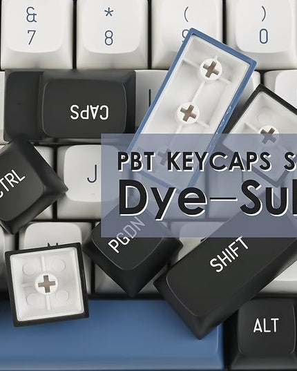 Guffercty kred 160 Keys CSA Keycap PBT Double-Shot Ball Shape Custom Keycaps Set with 6.25u/7u Spacebar for ANSI & ISO Layout Cherry MX Gateron Kailh Switches(Arctic-CSA)