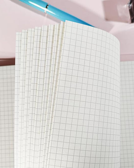 90 Sheets Planner Refill Paper, 255x180mm, 5mm Squared Inserts Paper B5 9 Holes Binder Grid Notepaper for Filofax Bullet Journals Diary