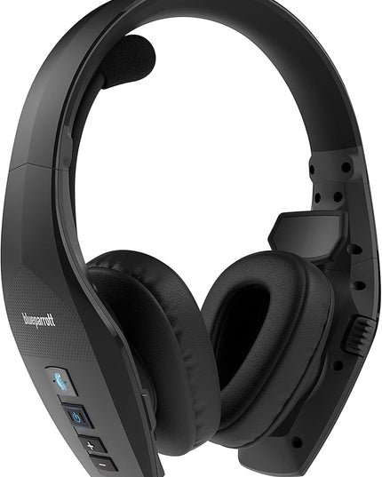 BlueParrott S650-XT Bluetooth Wireless Headphones 96% Noise Canceling Over Head Trucker Headset with Mic, 2-in-1 Convertible Stereo to Mono with ANC, IP54-Rated Protection, 36 hrs. Talk Time, Black