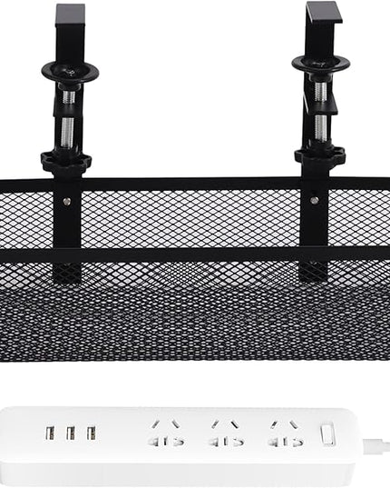 Under Desk Cable Management Tray | Space Saving Cord Organizer,Under The Desk Cable Management | for Family Friends Students Adults Men Women Home Indoor Office Study Kitchen