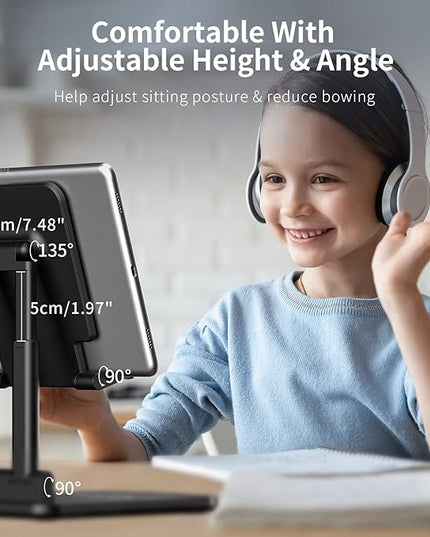 TriPro Tablet Stand -Portable Monitor Stand,4.72" Wide, Adjustable & Foldable, Super Sturdy,Tablet Holder for Desk Compatible with iPad/Tablets/Portable Monitor 7"-15.6"