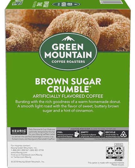 Green Mountain Coffee Roasters Brown Sugar Crumble Coffee, Keurig Single Serve K-Cup Pods, 96 Count
