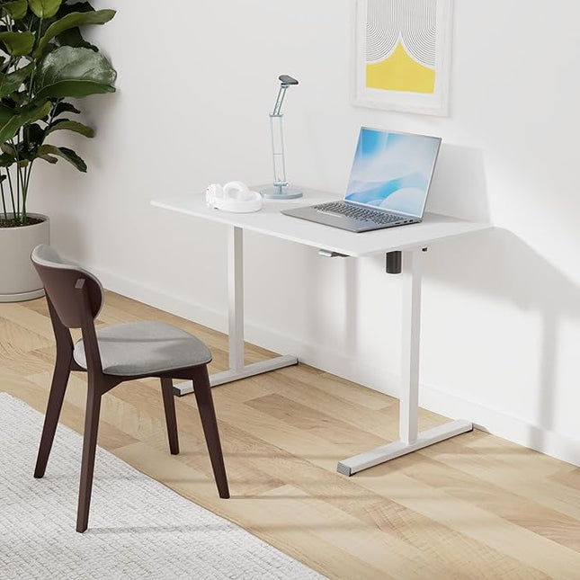 FLEXISPOT EN1 One-Piece Standing Desk 48 x 24 Inches Height Adjustable Electric Sit Stand Up Desk Home Office Desk