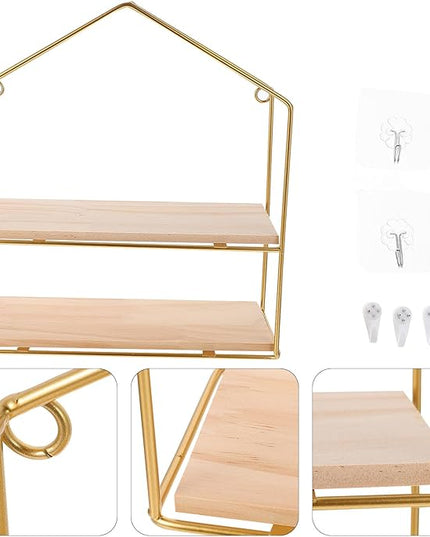 Unomor Metal Wall Mounted Storage Rack Iron Wall Shelf Scandinavian Style Home Organization