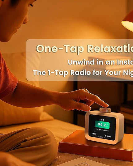 Dekala ChronoSense Alarm Clock for Bedroom Temperature Humidity, 7-Day Programmable 4 Alarms, 100dB Loud Gradual Alarm for Heavy Sleeper, Visual Timer Clock Radio，White Noise Sound Machine