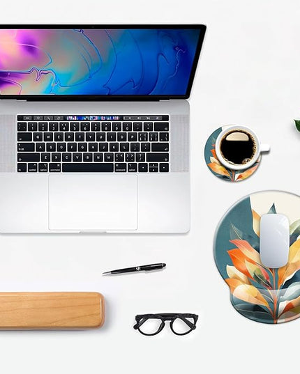 Ergonomic Mouse Pad with Wrist Support,Mouse Pad with Wrist Rest,Relieve Wrist Pain Mousepad Non-Slip Rubber Base,Mouse Pads for Desk,Computers,Laptop,Office,Home,Accessories Aesthetic Art