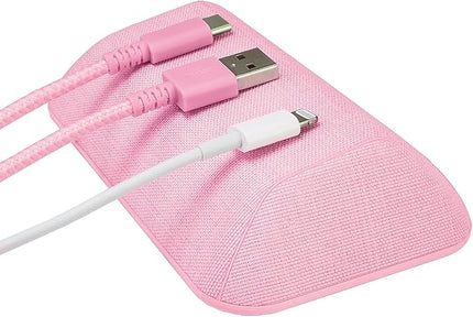 Smartish® Magnetic Cord Holder - Bigger Cable Wrangler Stocking Stuffer Organizer with Magnet Clips for Charger Management on Desktop, Nightstand - Holds 6+ Cables - I'm Blushing