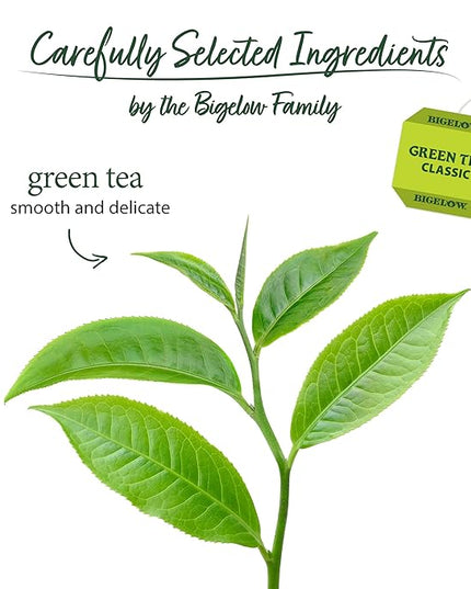 Bigelow Tea Classic Green Tea, Caffeinated Tea, 20 Count Box (Pack of 6), 120 Total Tea Bags