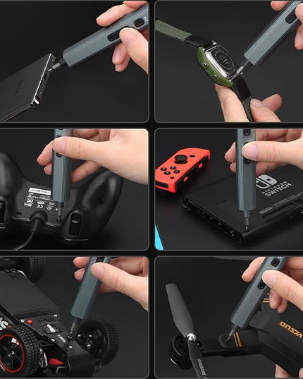 STREBITO Electric Screwdriver 155 in 1 Mini Electric Screwdriver Set, Max 5 N.m, 140 S2 Magnetic Bits, 3 Torque Settings, 650mAh Power Screwdriver Cordless Rechargeable, Repair Tool Kit for PC Phone