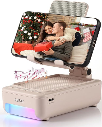 Gifts for Men Him, Cell Phone Stand with Bluetooth Speaker&Led Color Changing Light, Unique Gifts for Women Dad Her Husband, Birthday Gifts for Men