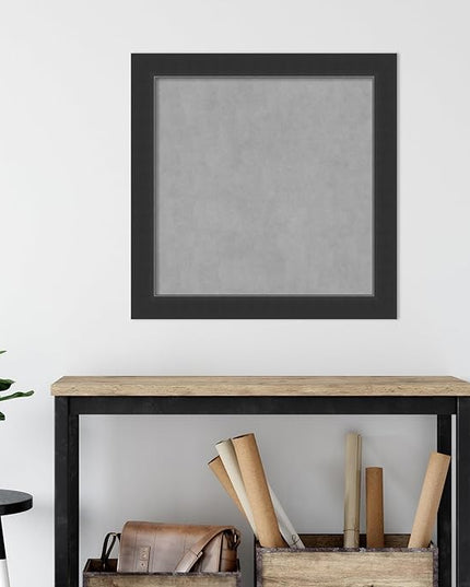 Amanti Art Black Framed Magnetic Board 29x29 Medium Vision Board for use with Magnets, 100% Metal Sheet to Display Items as Office Decor or for Home Organization in mudroom, Kitchen or Kids Room