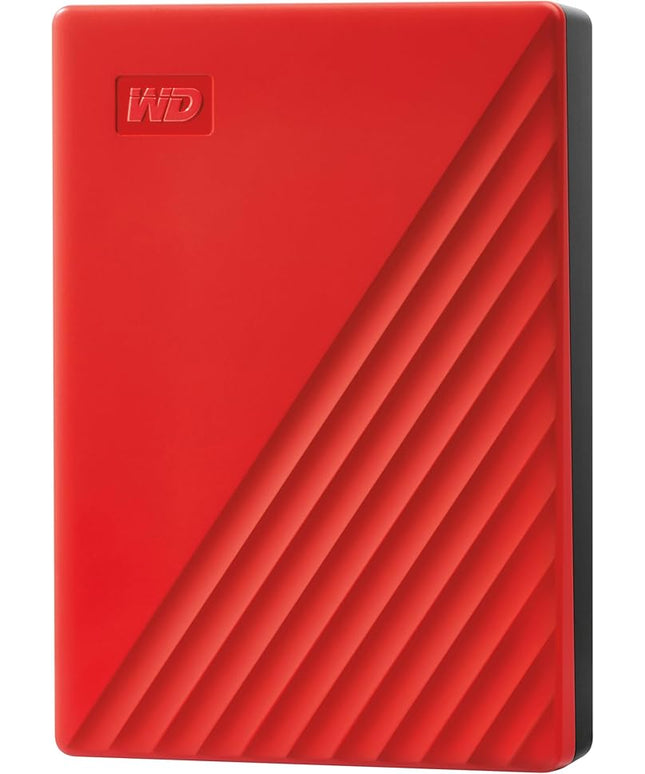 WD 6TB My Passport, Portable External Hard Drive, Red, Backup Software with Defense Against ransomware, and Password Protection, USB 3.1/USB 3.0 Compatible - WDBR9S0060BRD-WESN