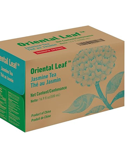 ORIENTAL LEAF Unsweetened Iced Tea – Bottled Jasmine Green Tea, 16.9 FL oz bottles (Pack of 15), Sugar Free, 0 Calories