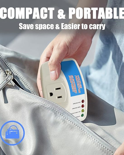BSEED Surge Protector Home Appliance,Single Outlet Power Voltage Protector,Voltage Brownout Outlet Surge Refrigerator 1440 Watts,Voltage Brownout Plug Outlet, 1875W, 125V, 15A(1 Pack)