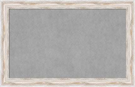 Amanti Art White Framed Magnetic Board 29x45 Large Vision Board for use with Magnets, 100% Metal Sheet to Display Items as Office Decor or for Home Organization in mudroom, Kitchen or Kids Room
