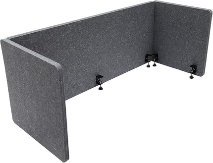 3 Pack Polyester Desk Dividers, Soundproof Room Divider Office Furniture Partitions Desk Panel with Clamps, Stand Up Freestanding Desk Privacy Panel for Office Classroom(59.1"x23.8"+23.8"x23.8")