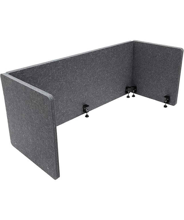 3 Pack Polyester Desk Dividers, Soundproof Room Divider Office Furniture Partitions Desk Panel with Clamps, Stand Up Freestanding Desk Privacy Panel for Office Classroom(59.1"x23.8"+23.8"x23.8")