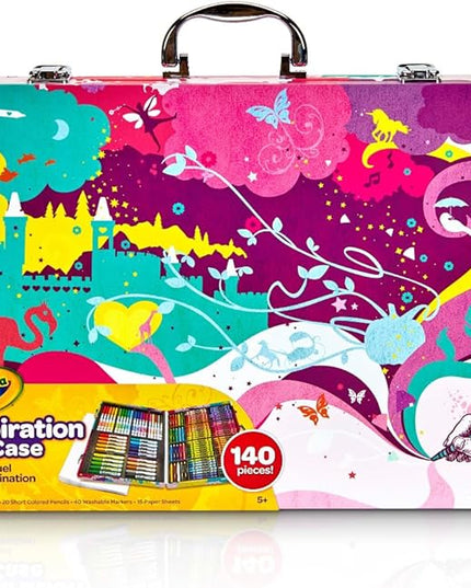 Crayola Inspiration Art Case Coloring Set - Tie-Dye (140ct), Art Supplies Set For Kids, Travel Drawing Kit, Holiday & Christmas Gift for Girls & Boys, Ages 5+ [Amazon Exclusive]