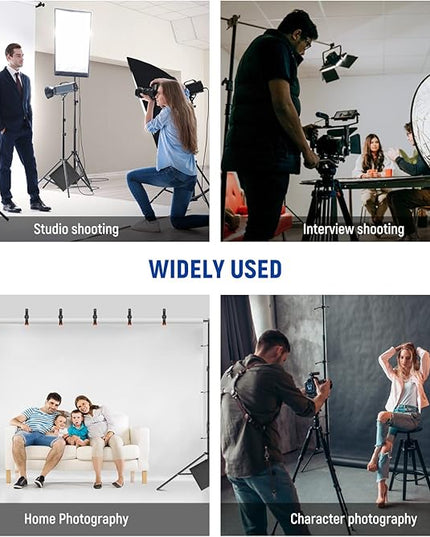 NEEWER 8.5x10ft Adjustable Backdrop Stand Kit, Photography Background Support System with 4 Crossbars, 6 Spring Clamps, 6 Backdrop Clips, 2 Sandbags, and Carrying Bag for Photo Video Party Ceremony