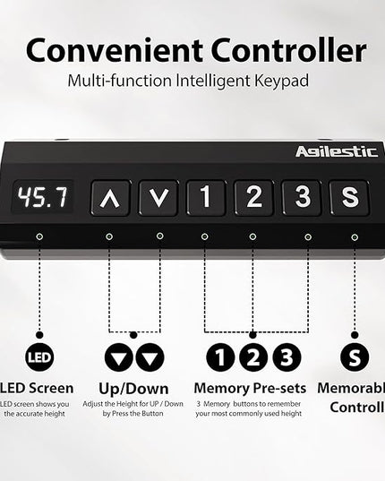 Agilestic 63 x 55 INCH L Shaped Electric Standing Desk with 2 Drawers, Ergonomic Adjustable Height Desk with Storage, Corner Desk Sit Stand up Computer Table for Work Office Home, Dark Wlalnut
