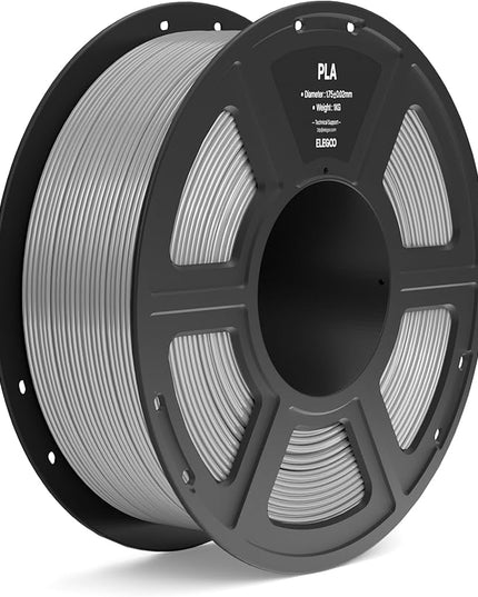 ELEGOO PLA Filament 1.75mm Gray 1KG, 3D Printer Filament Dimensional Accuracy +/- 0.02mm, 1kg Spool(2.2lbs) Fit Most FDM 3D Printers