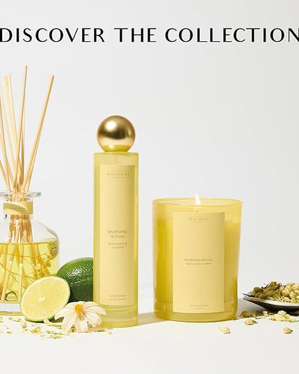 Benevolence LA Morning Ritual Reed Diffuser | Bergamot & Jasmine | Home Fragrance Diffuser for Bathroom | Long-Lasting Scent Sticks | Sun-Kissed Collection