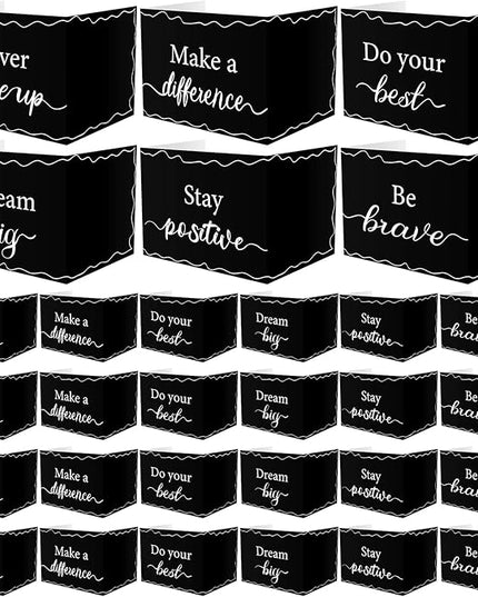 Honoson 24 Pcs Bulk Inspirational Privacy Folders for Students Cardboard Test Privacy Boards Motivational Words Desk Dividers Shield for Classroom School Study Supplies, 6 Styles(Minimalism)