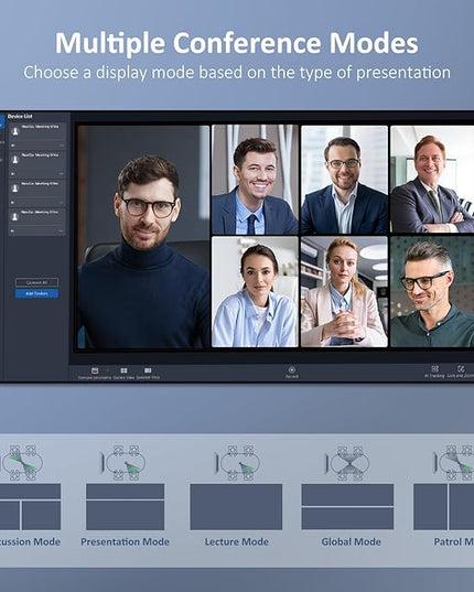 NexiGo Meeting 360 Ultra (Gen 3), Enhanced All-in-One Conference Camera System, Multi-Camera Setup, 8K Capture, AI-Powered Framing and Auto Tracking, for Medium to Large Meeting Rooms