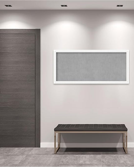 Amanti Art White Framed Magnetic Board 23x51 Oversize Vision Board for use with Magnets, 100% Metal Sheet to Display Items as Office Decor or for Home Organization in mudroom, Kitchen or Kids Room